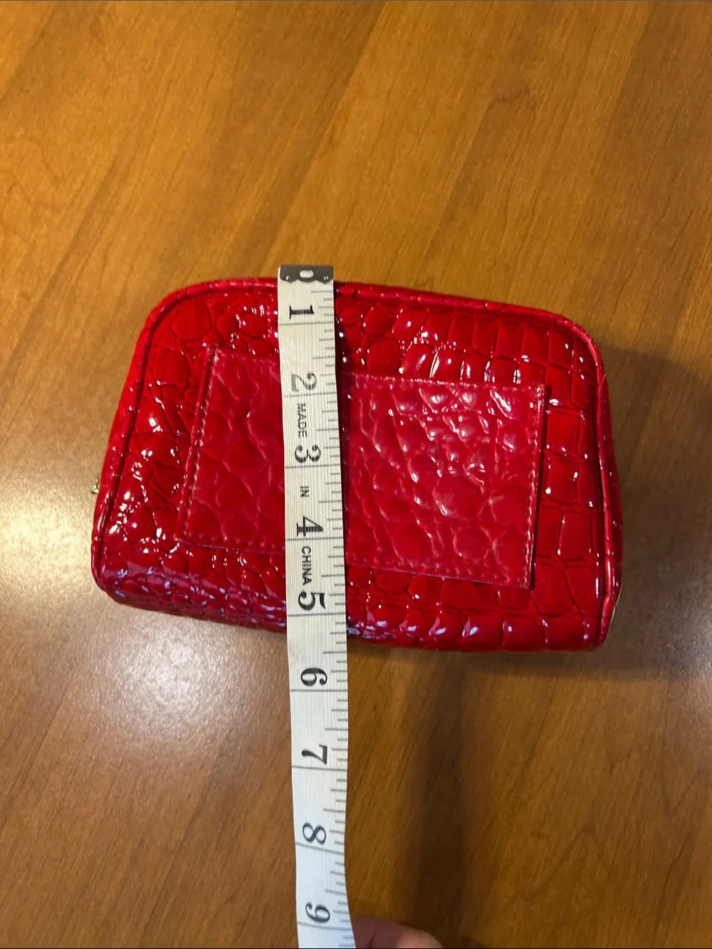 Bath & Body Works Red Croc-Embossed Women's Cosmetic Pouch